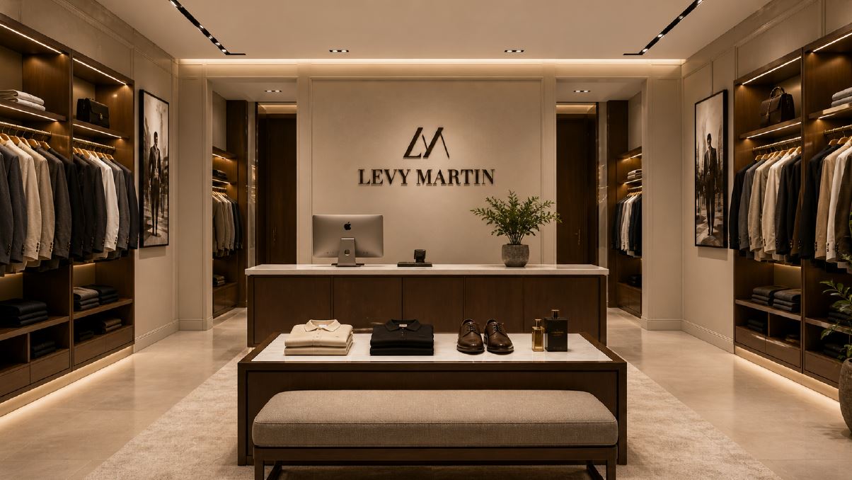 Levy Martin contemporary menswear showroom